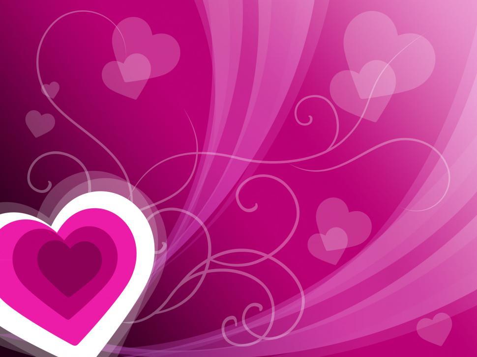 Free Image of Hearts Background Means Pink Valentines Or Anniversary Card  