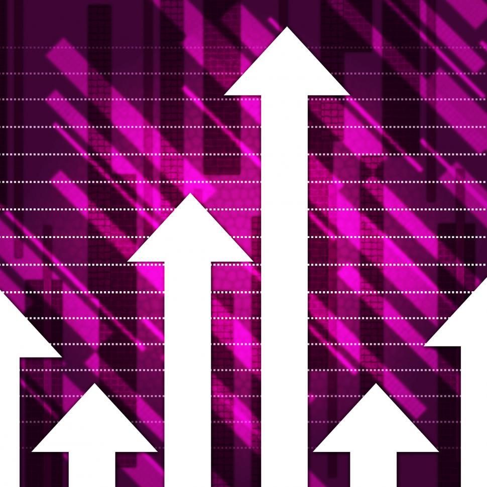 Free Image of Purple Arrows Show Upwards Increase And Growth  