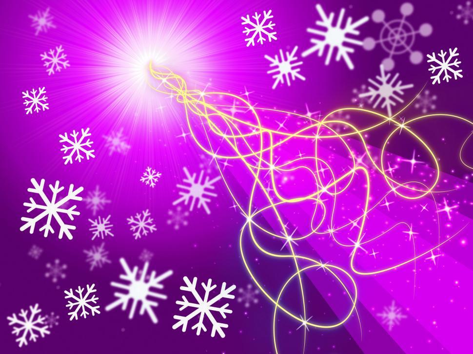 Free Image of Purple Squiggles Background Shows Pattern And Snowflakes  