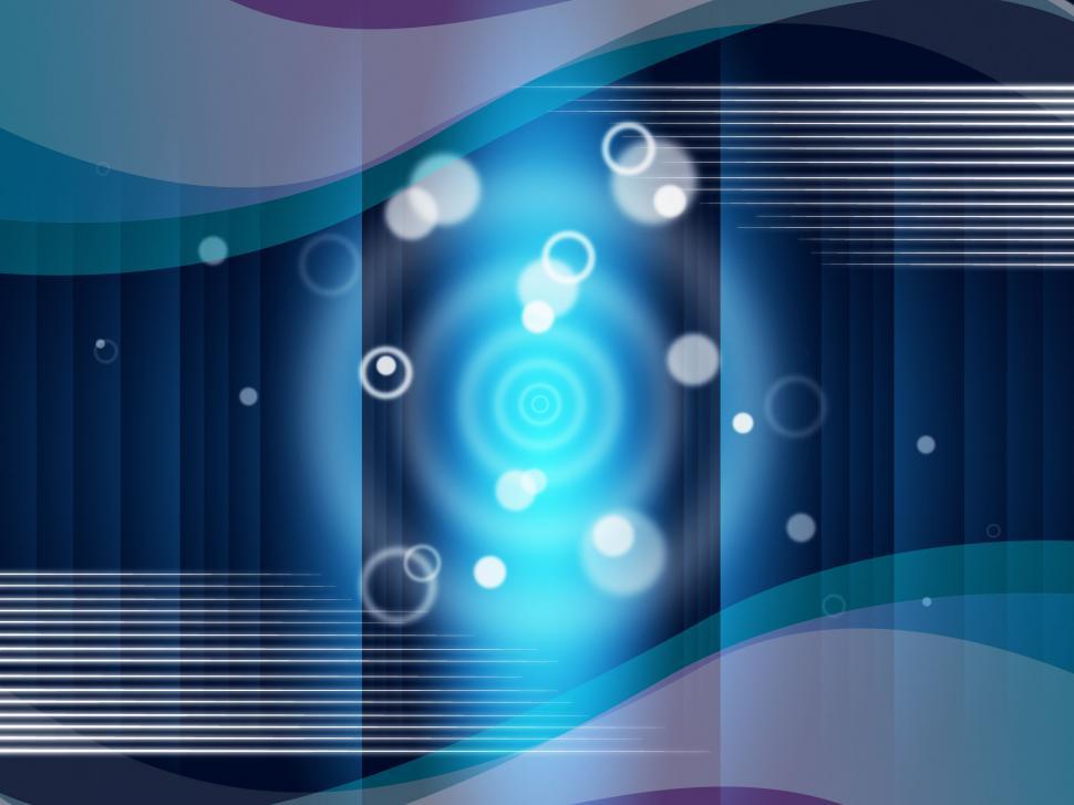 Free Image of Blue Circles Background Means Bubbles And Curvy Lines  