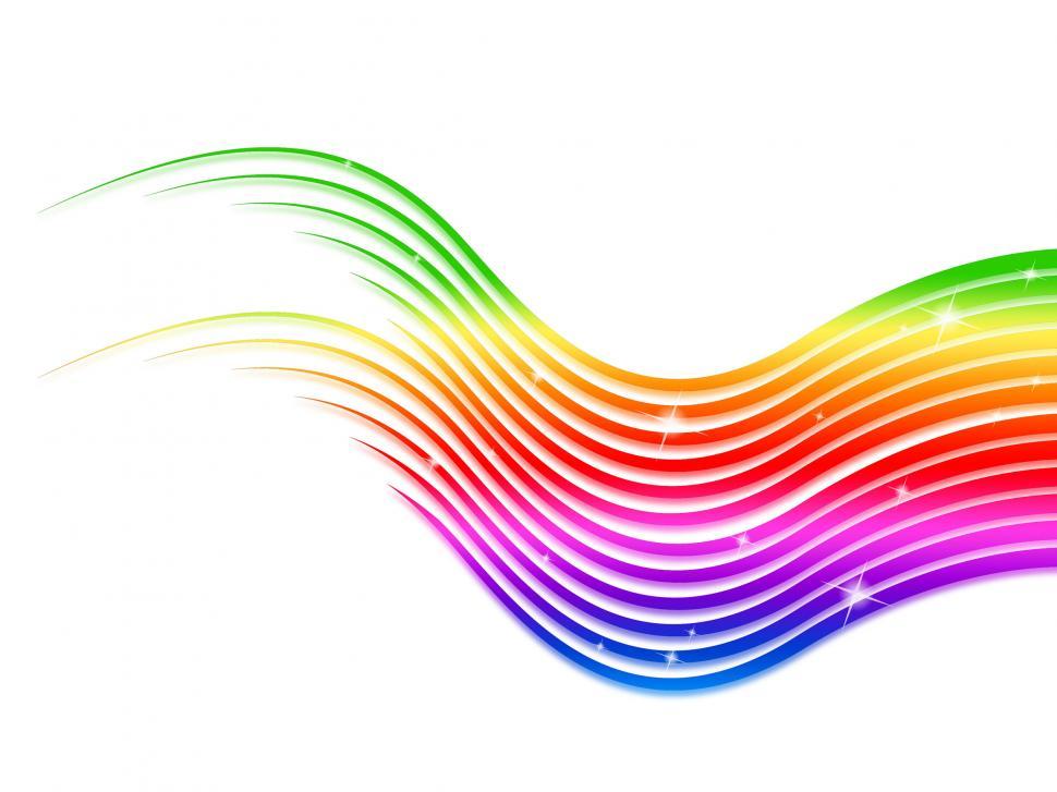 Free Image of Rainbow Stripes Background Means Colorful Waves And Sparkles  