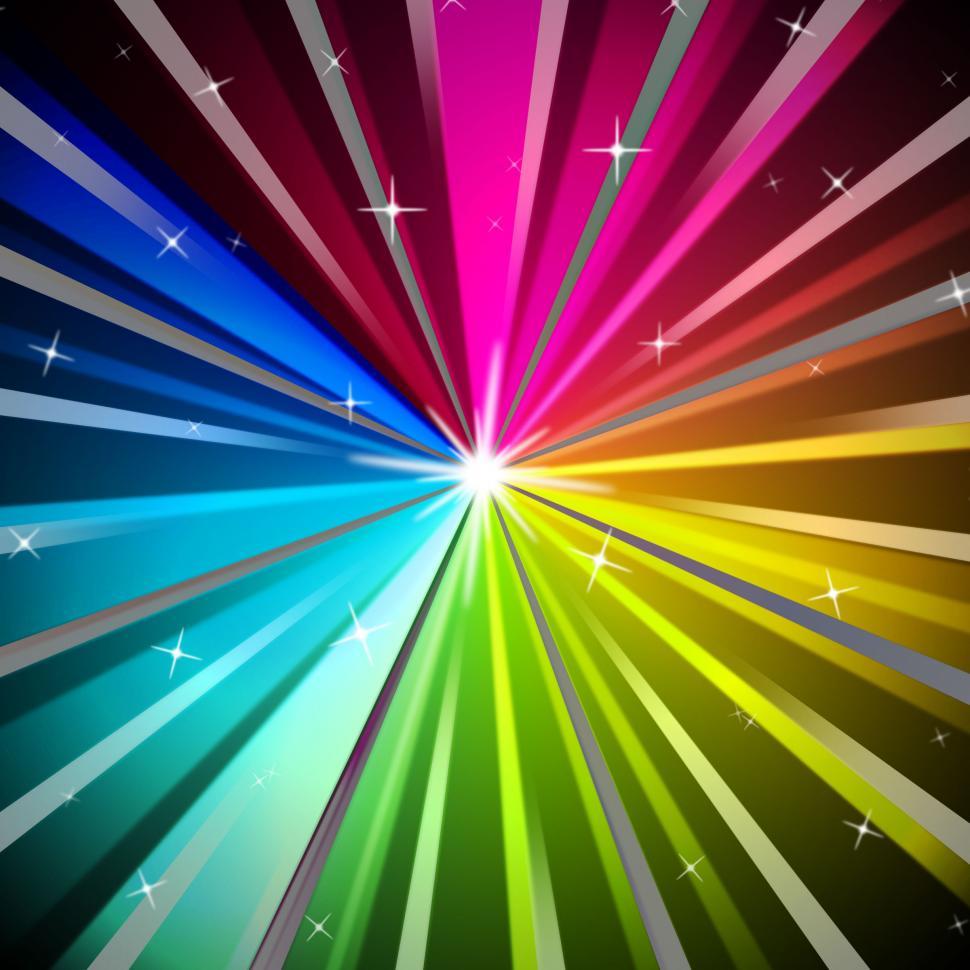 Free Image of Colorful Rays Background Shows Brightness Rainbow And Radiating  