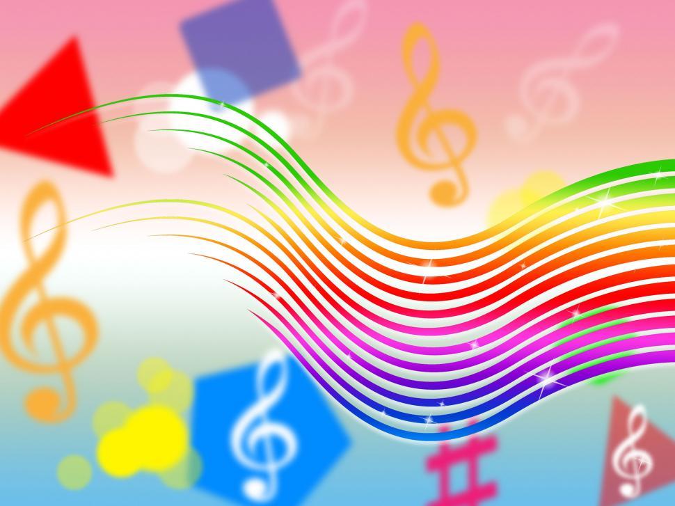 Free Image of Rainbow Music Background Means Colorful Stripes And Sing  