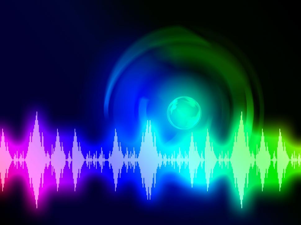 Free Image of Sound Wave Background Shows Audio Spectrum Or Energy  