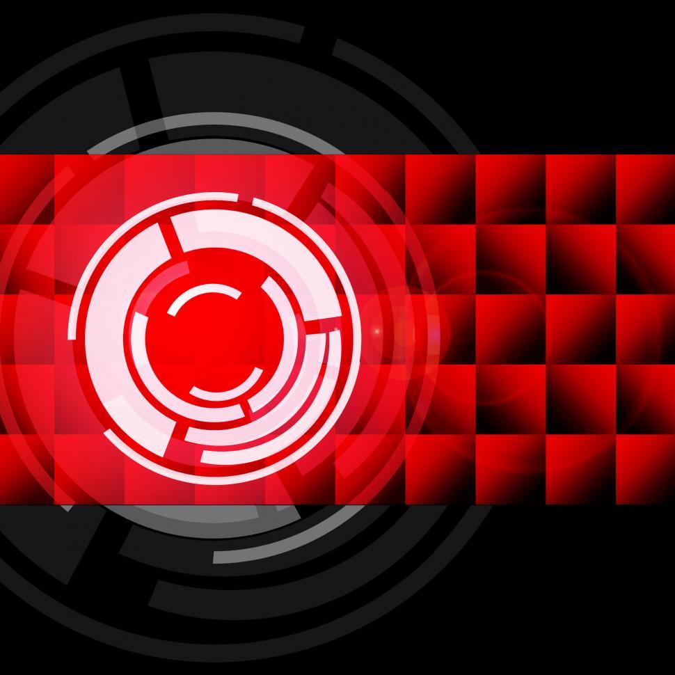 Free Image of Red Circles Background Shows LP Or Record  