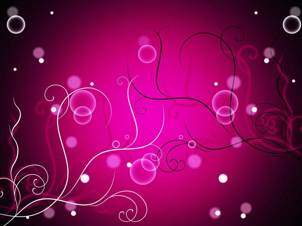 Free Image of Floral And Bubbles Background Means Botanical Flowery Decoration 