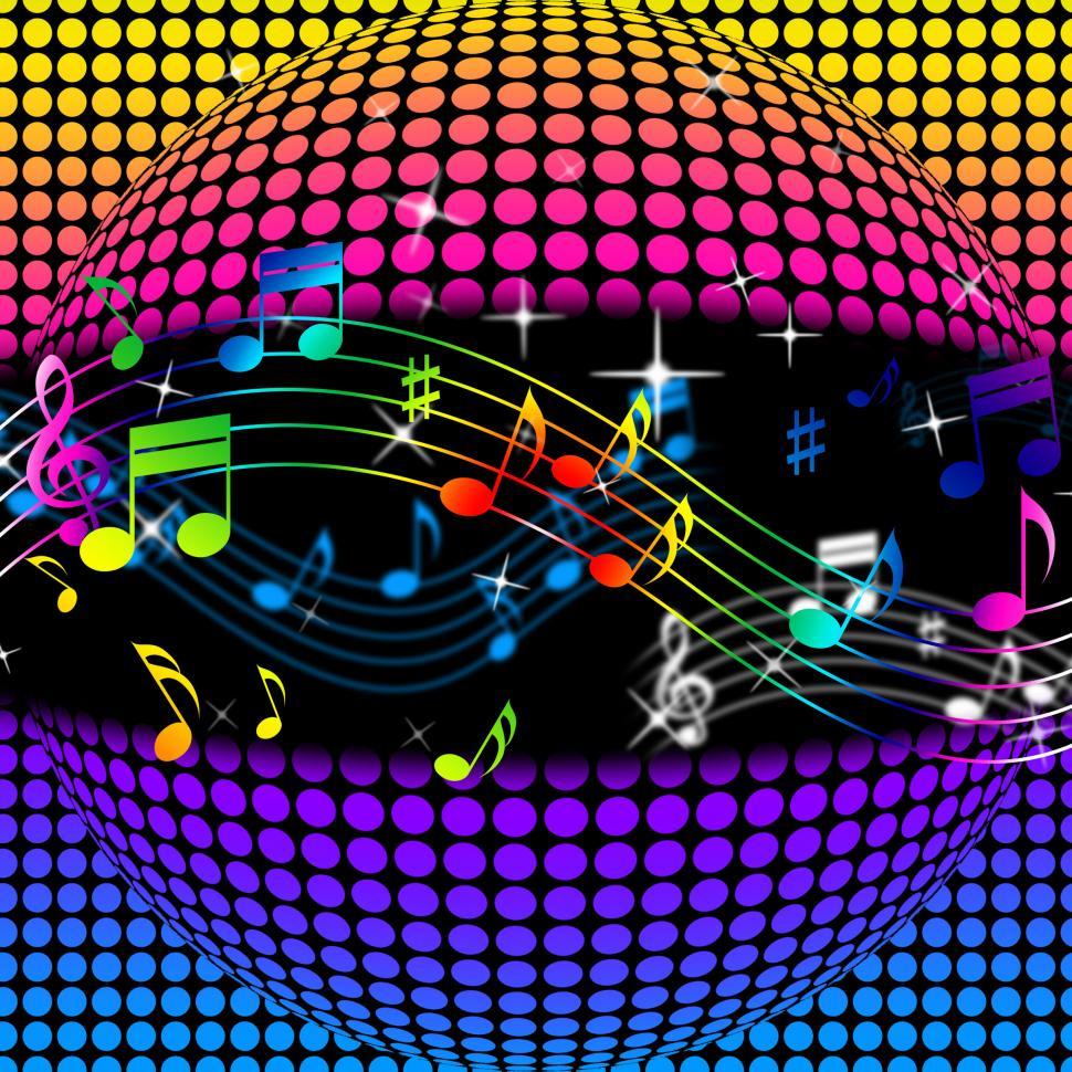 Free Image of Music Disco Ball Background Shows Colorful Musical And Clubbing  