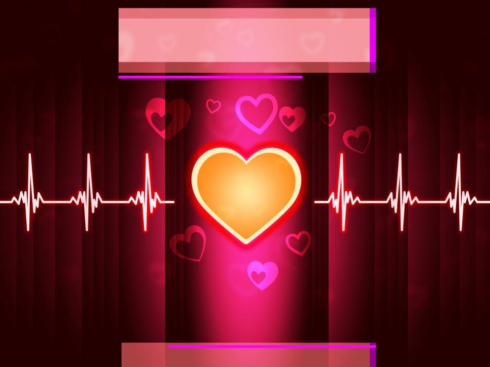 Free Image of Red Heart Background Shows Life Beating And Pillar  