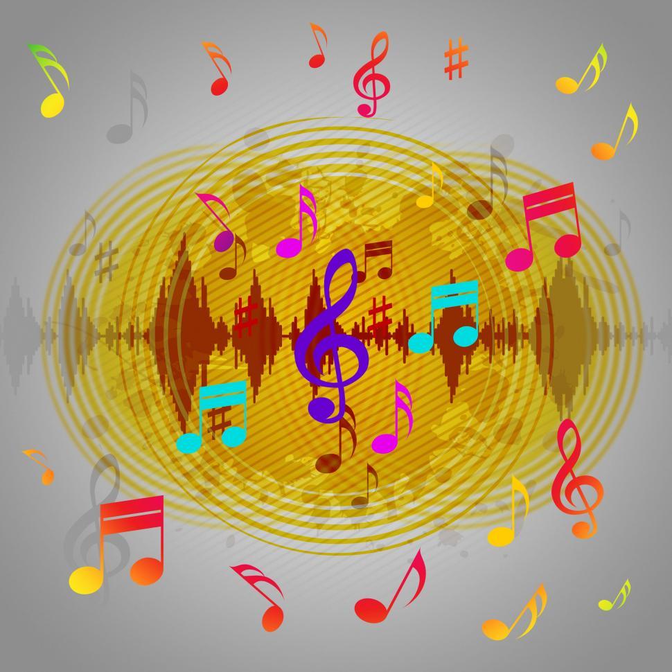 Free Image of Yellow Music Background Shows Records Piece Or Melody  