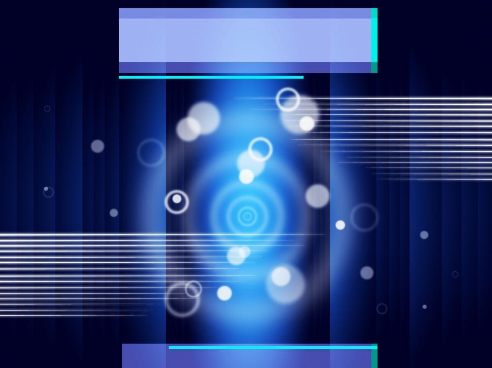 Free Image of Blue Circles Background Shows Glow And Rectangles  