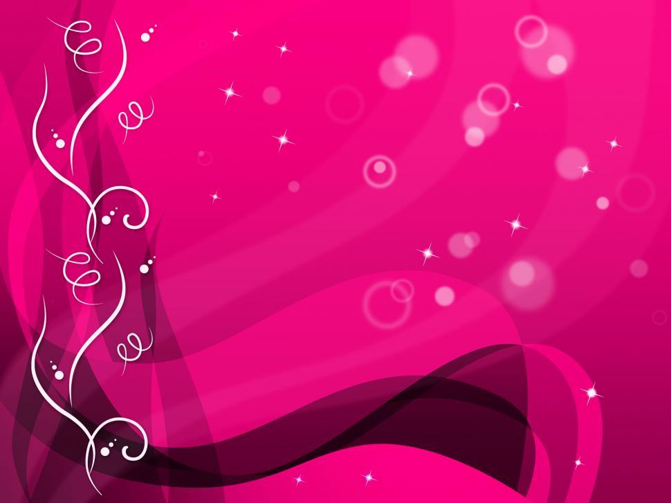 Free Image of Pink Floral Background Shows Flower Pattern And Bubbles  