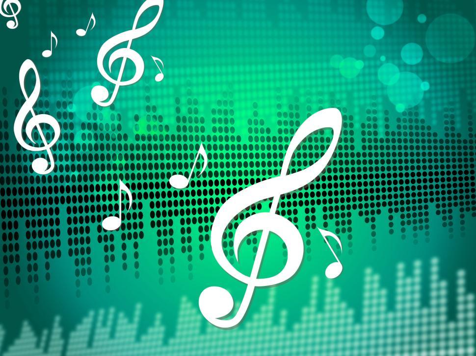 Free Image of Treble Clef Background Means Sound Frequency Or Music Wave  