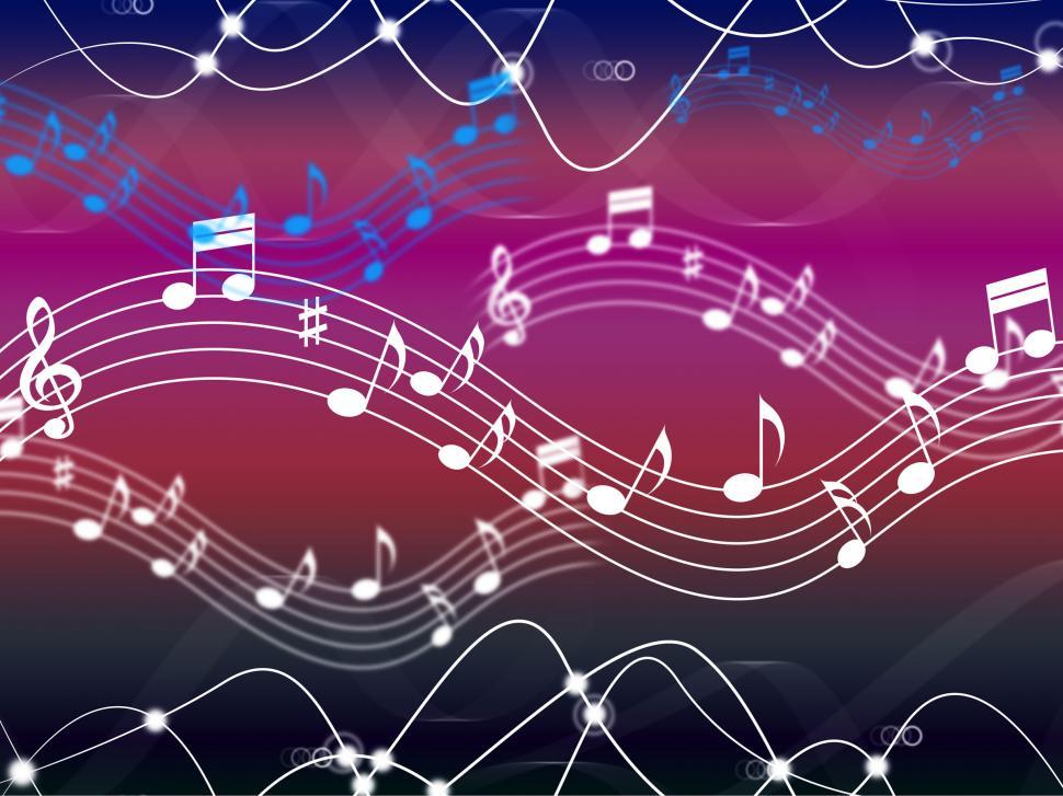 Free Image of Music Background Shows Musical Song And Harmony  