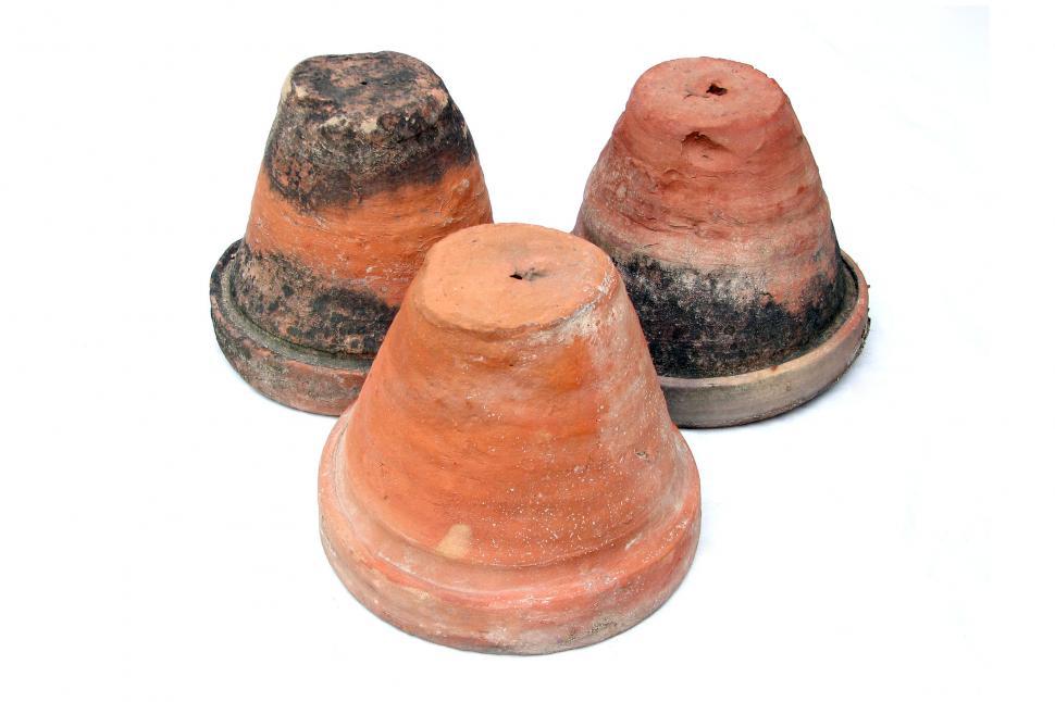 Free Image of Three Clay Cones Stacked 