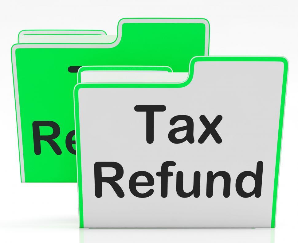 Free Image of Tax Refund Indicates Taxes Paid And Binder 