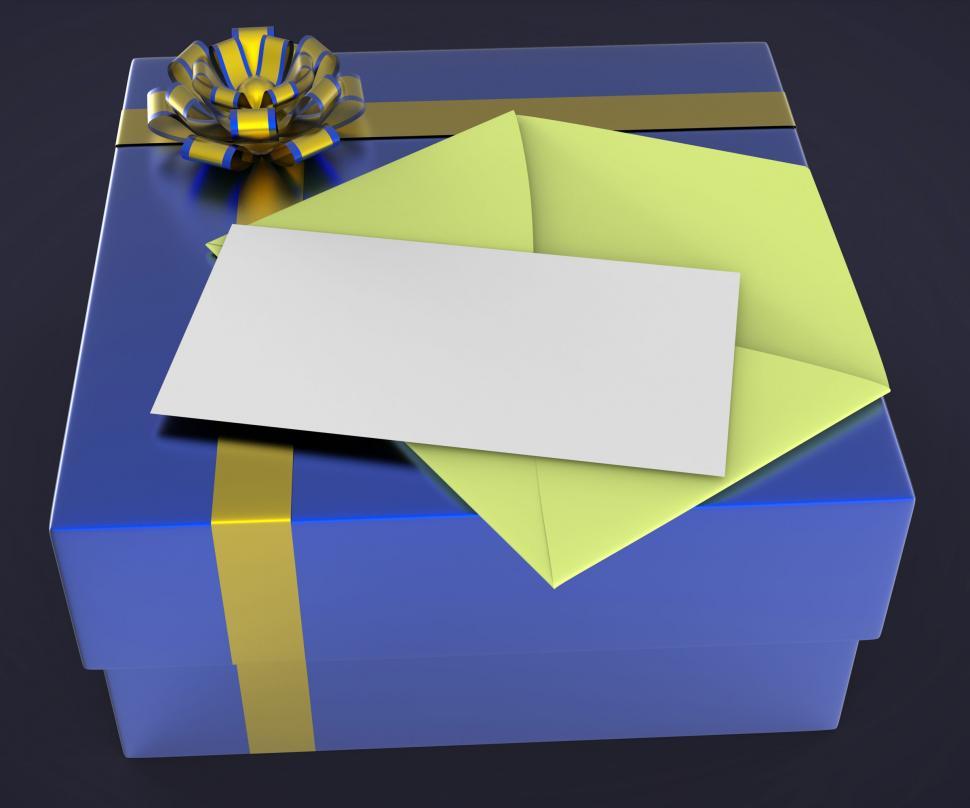 Free Image of Gift Tag Represents Blank Space And Box 