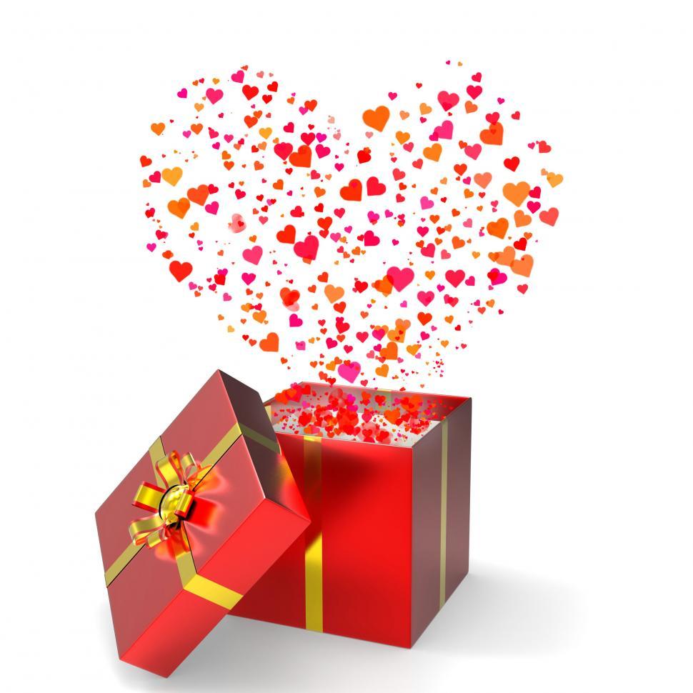 Free Image of Heart Gift Represents Valentines Day And Celebrate 