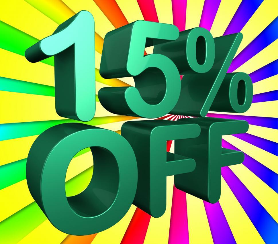 Free Image of Fifteen Percent Off Indicates Promo Sales And Promotion 