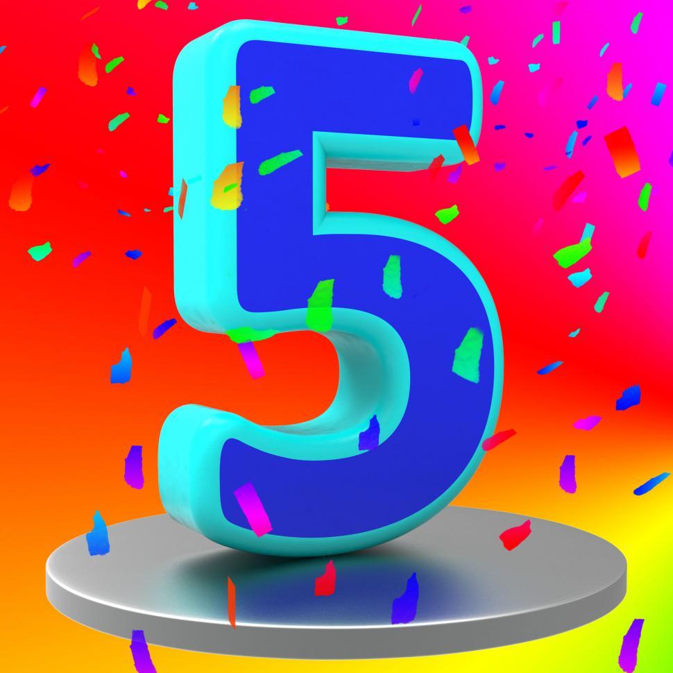Free Image of Fifth Anniversary Means Birthday Party And 5Th 