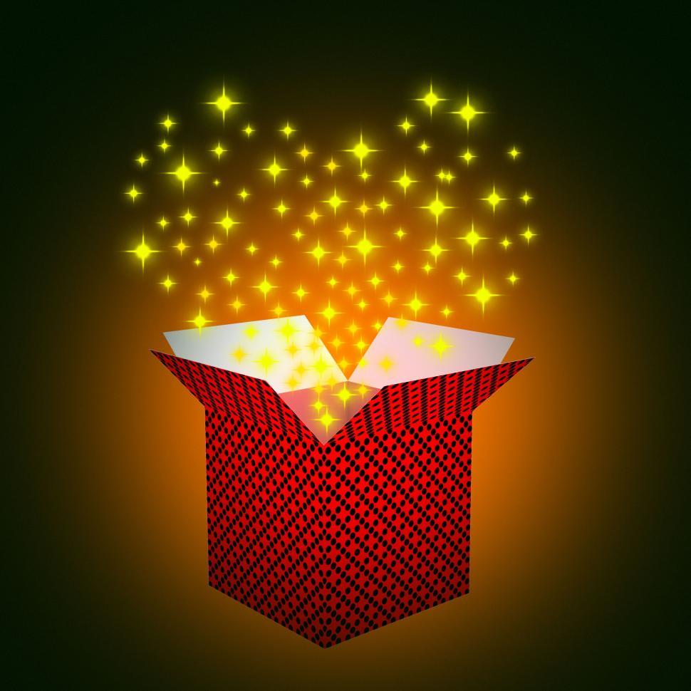 Free Image of Heart Stars Represents Gift Box And Celebrate 