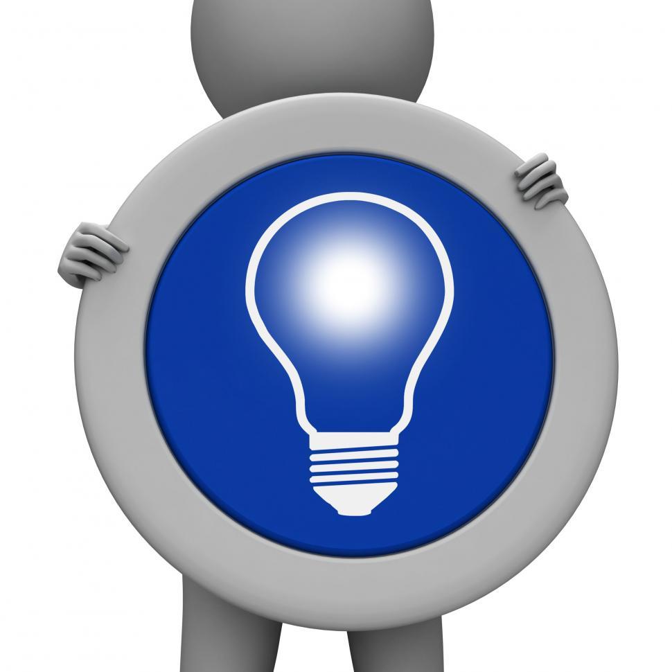 Free Image of Light Bulb Represents Sign Lightbulb And Invention 