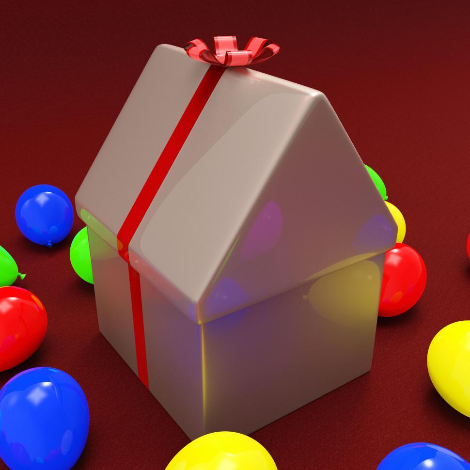 Free Image of House Giftbox Means Home Apartment And Occasion 