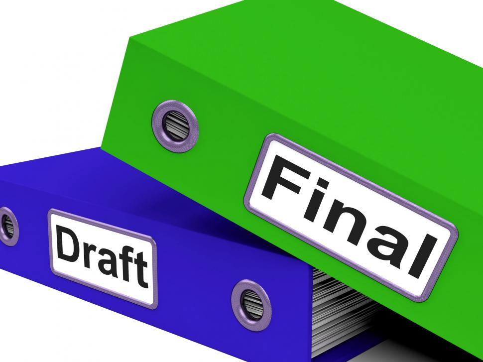 Free Image of Final Draft Represents Document Key And Complete 