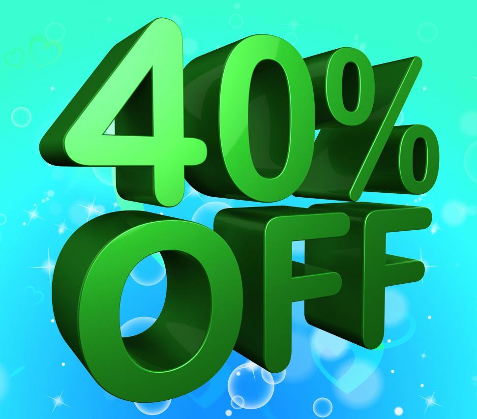 Free Image of Forty Percent Off Indicates 40 Discounts And Save 