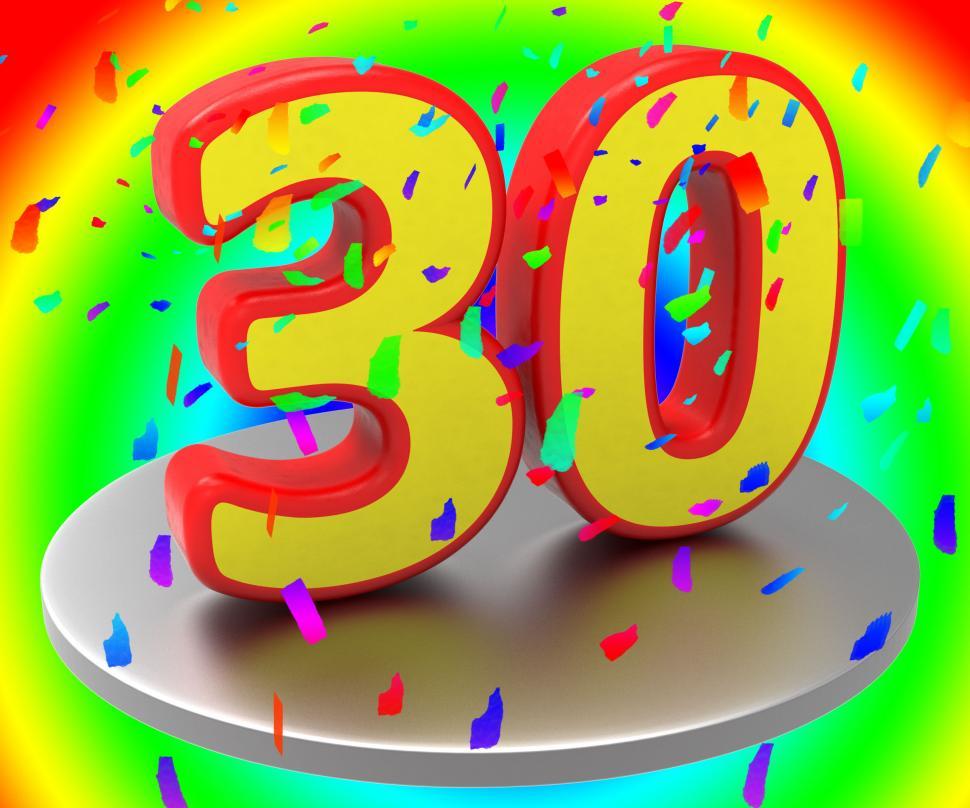 Free Image of Thirty Anniversary Indicates Birthday Party And 30Th 