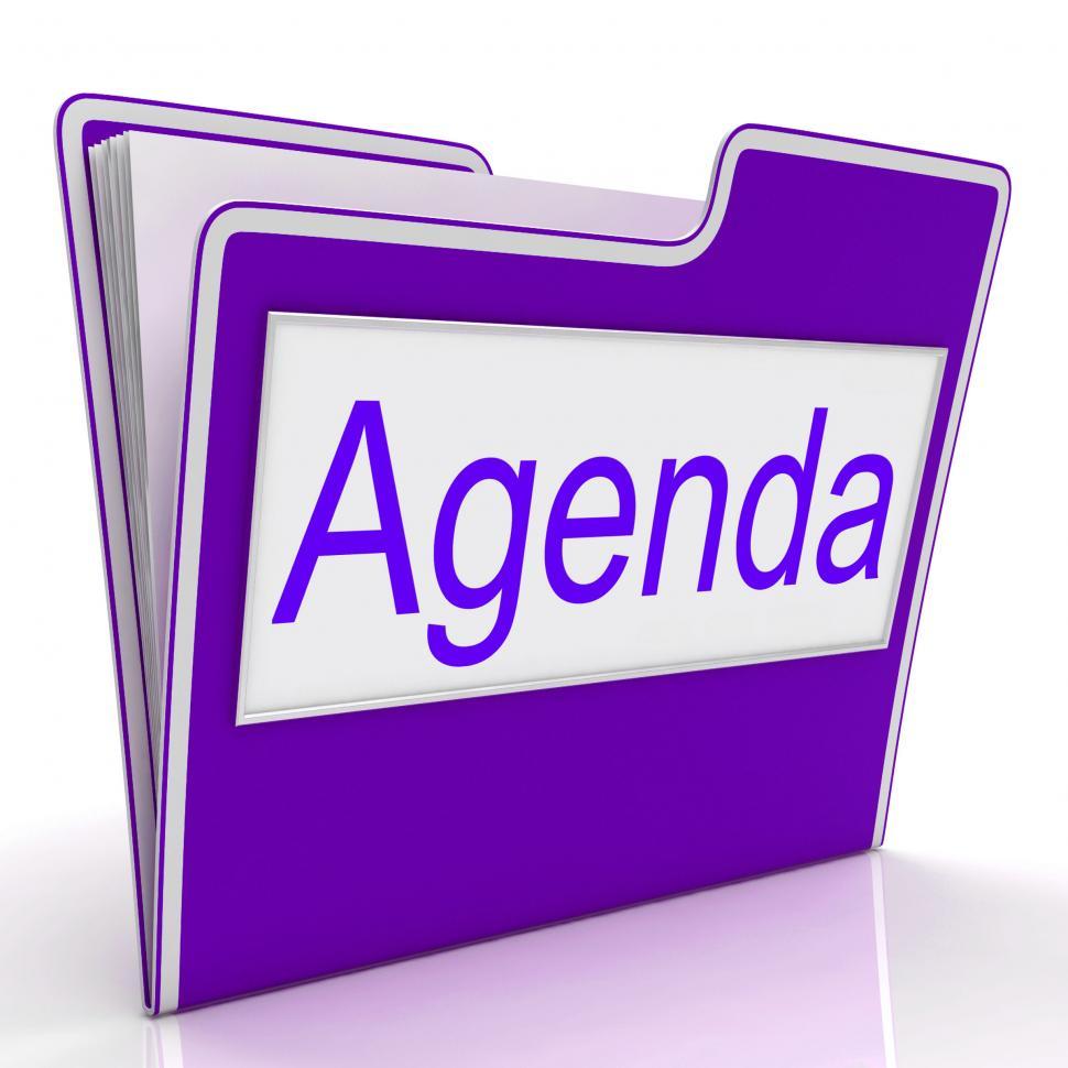 Free Image of Agenda File Represents Folders Correspondence And Plan 