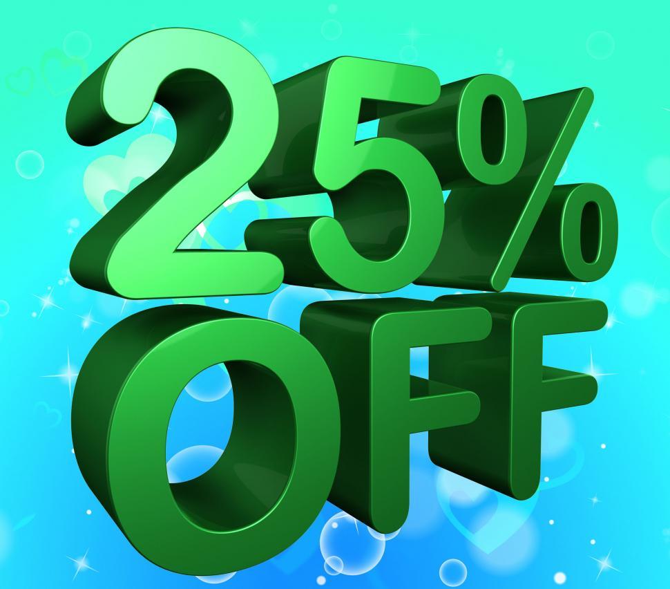 Free Image of Twenty Five Percent Represents 25 Off And Cheap 