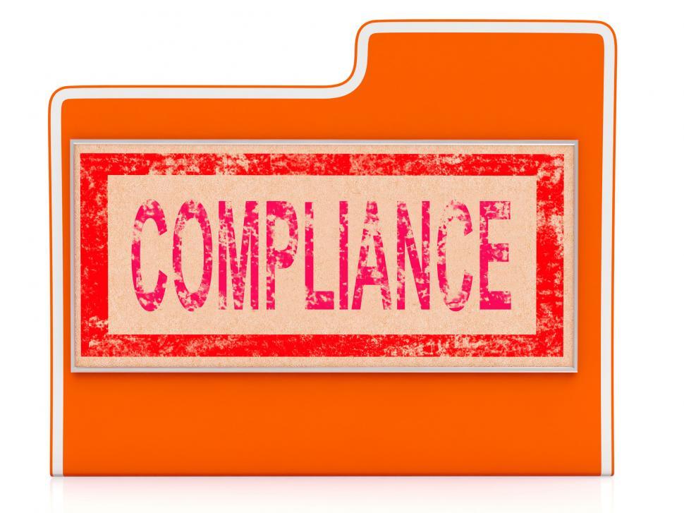 Free Image of Compliance File Means Agree To And Guidelines 