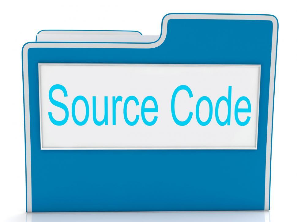 Free Image of Source Code Shows Document Binder And Folders 