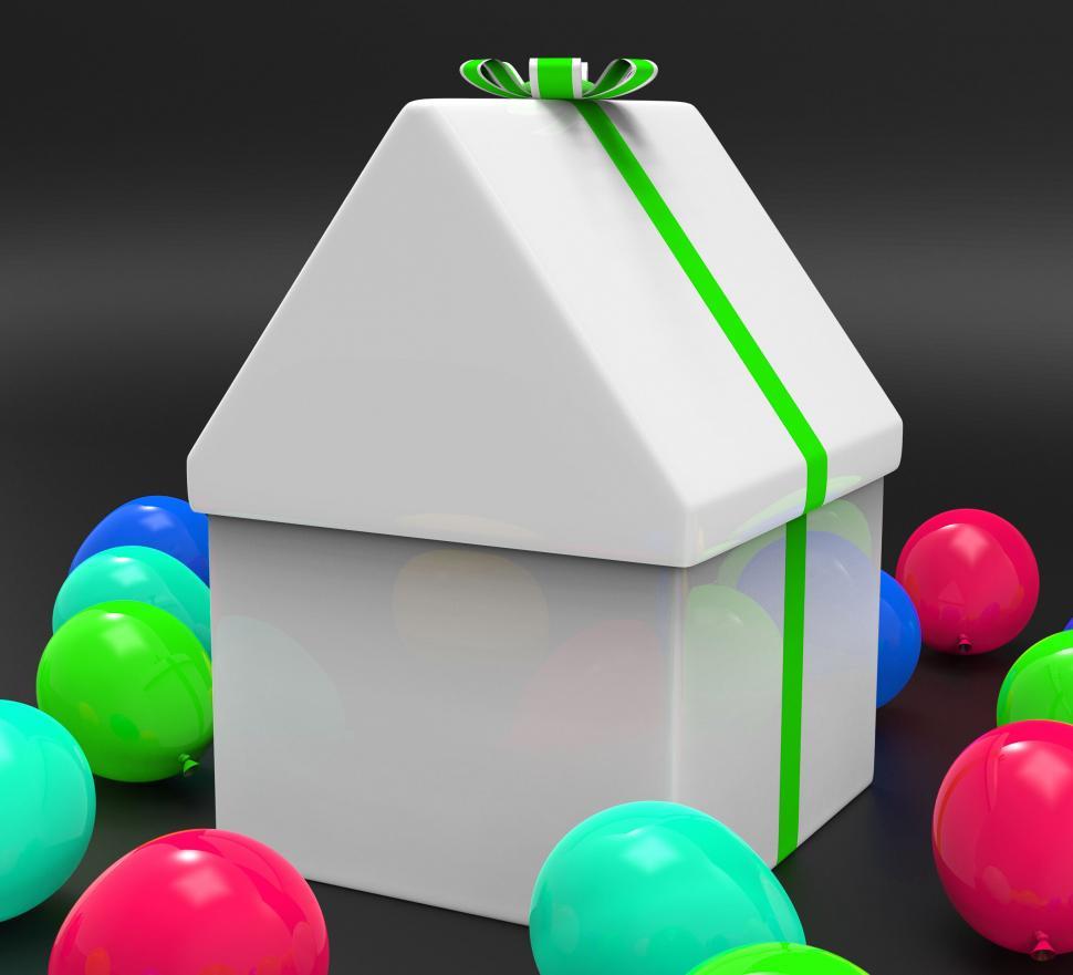 Free Image of House Giftbox Indicates Surprise Giving And Greeting 