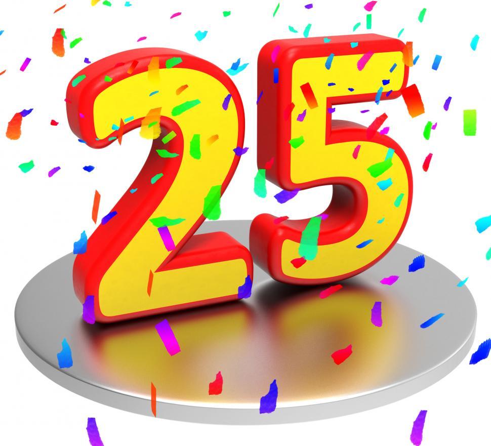 Free Image of Twenty Five Indicates Happy Anniversary And Anniversaries 