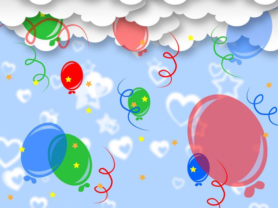 Free Image of Celebrate Balloons Indicates Backgrounds Template And Party 