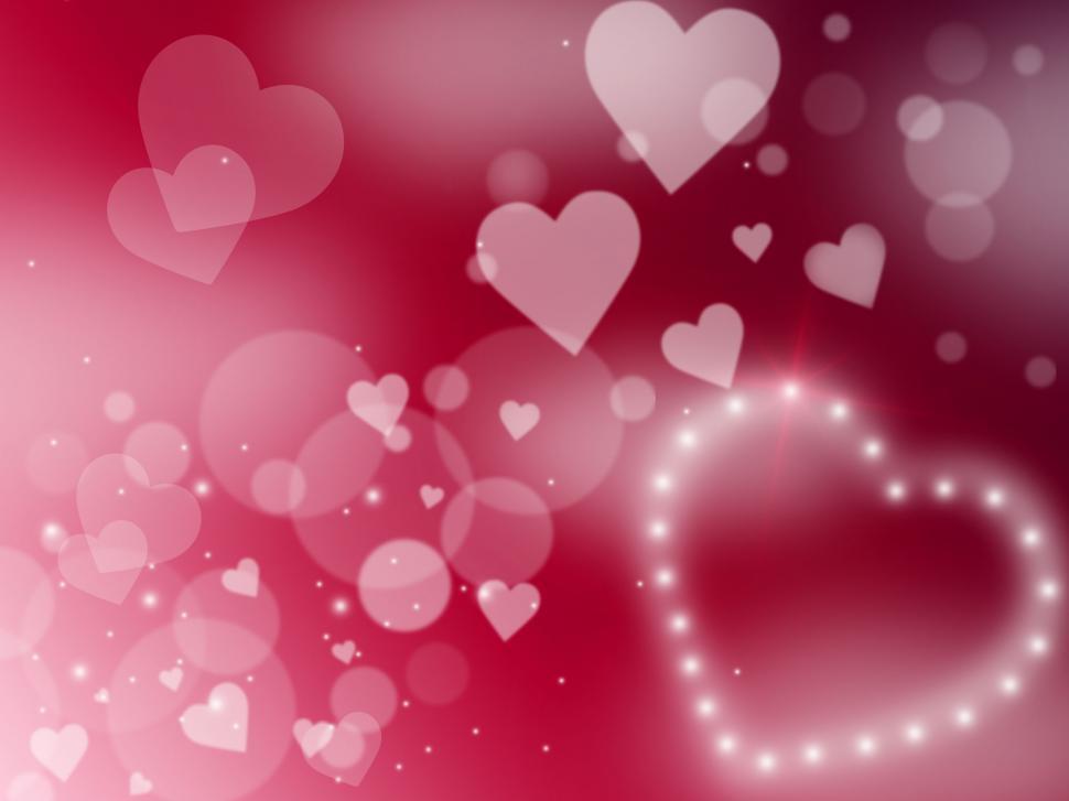 Free Image of Hearts Glow Represents Valentines Day And Background 