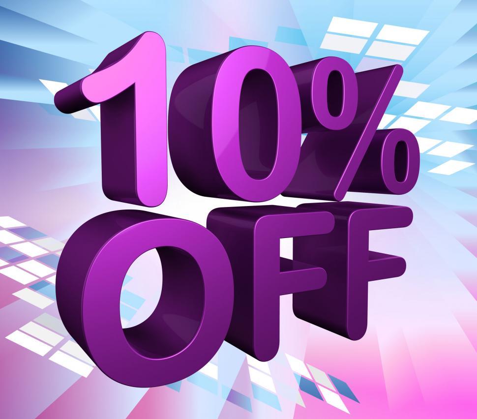 Free Image of Ten Percent Off Shows Sale Discounts And Promotion 