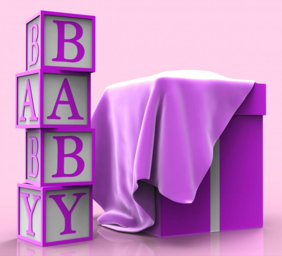 Free Image of Giftbox Baby Represents Surprises Giving And Youngster 