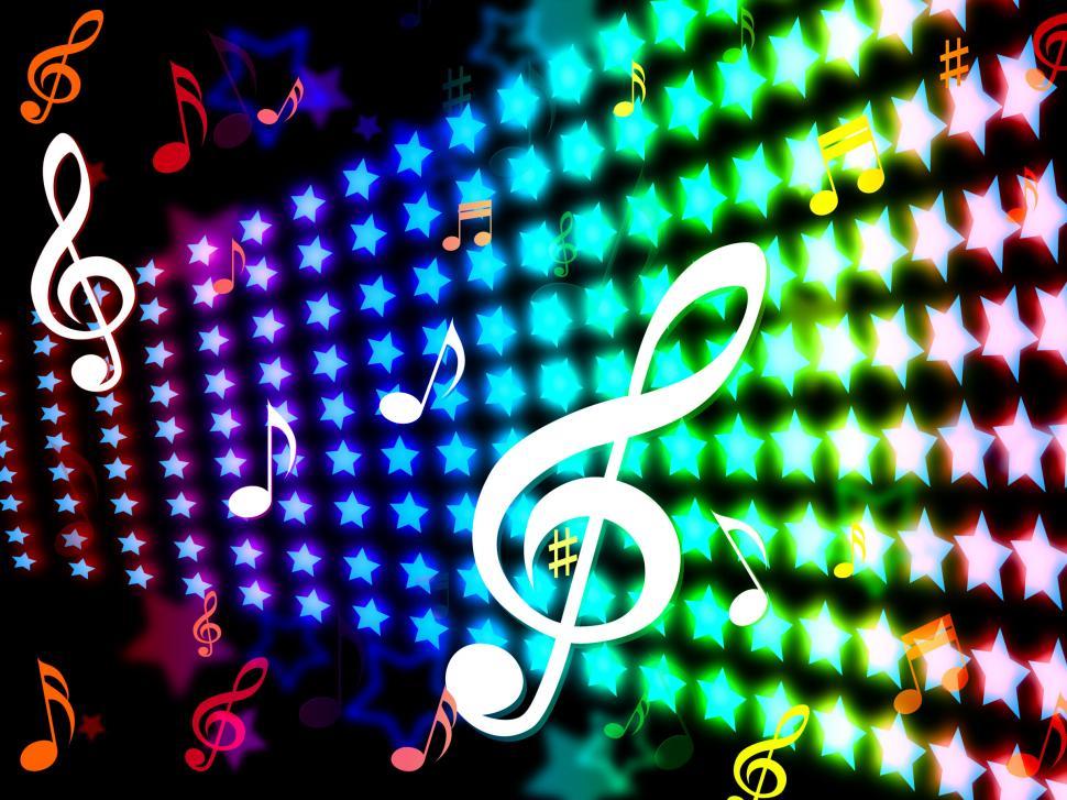 Free Image of Background Notes Represents Bass Clef And Backdrop 