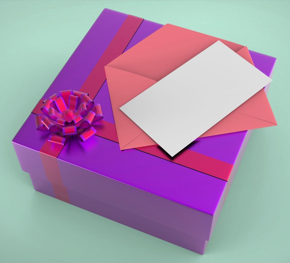 Free Image of Gift Tag Shows Greeting Card And Box 