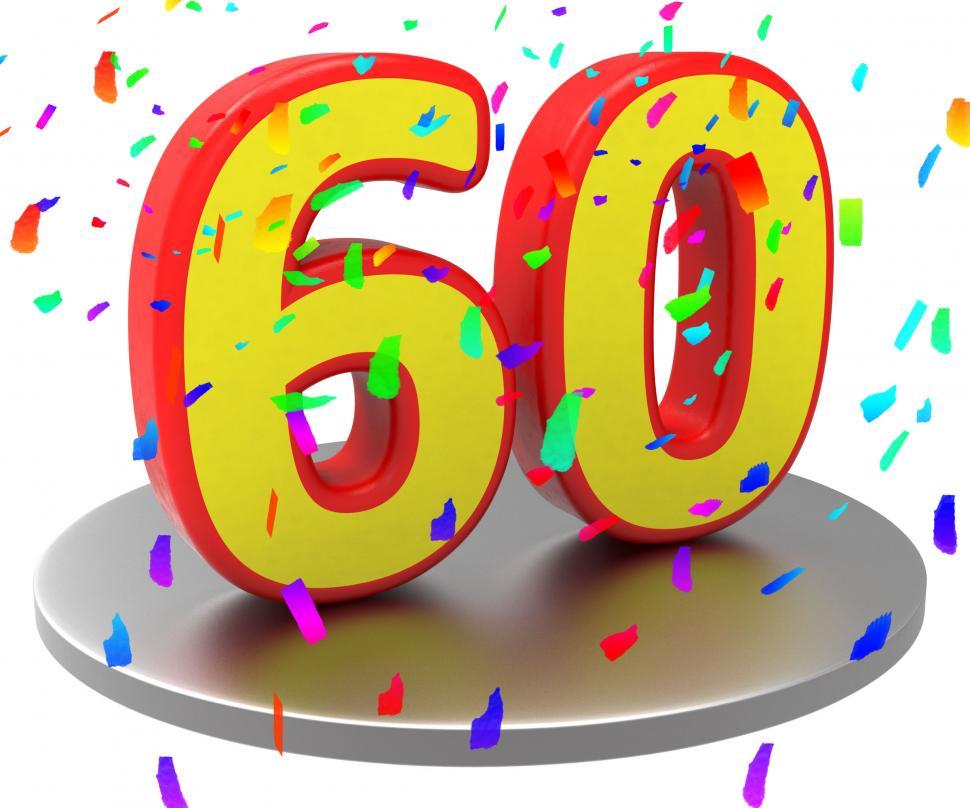 Free Image of Sixtieth Birthday Means Happy Anniversary And 60Th 