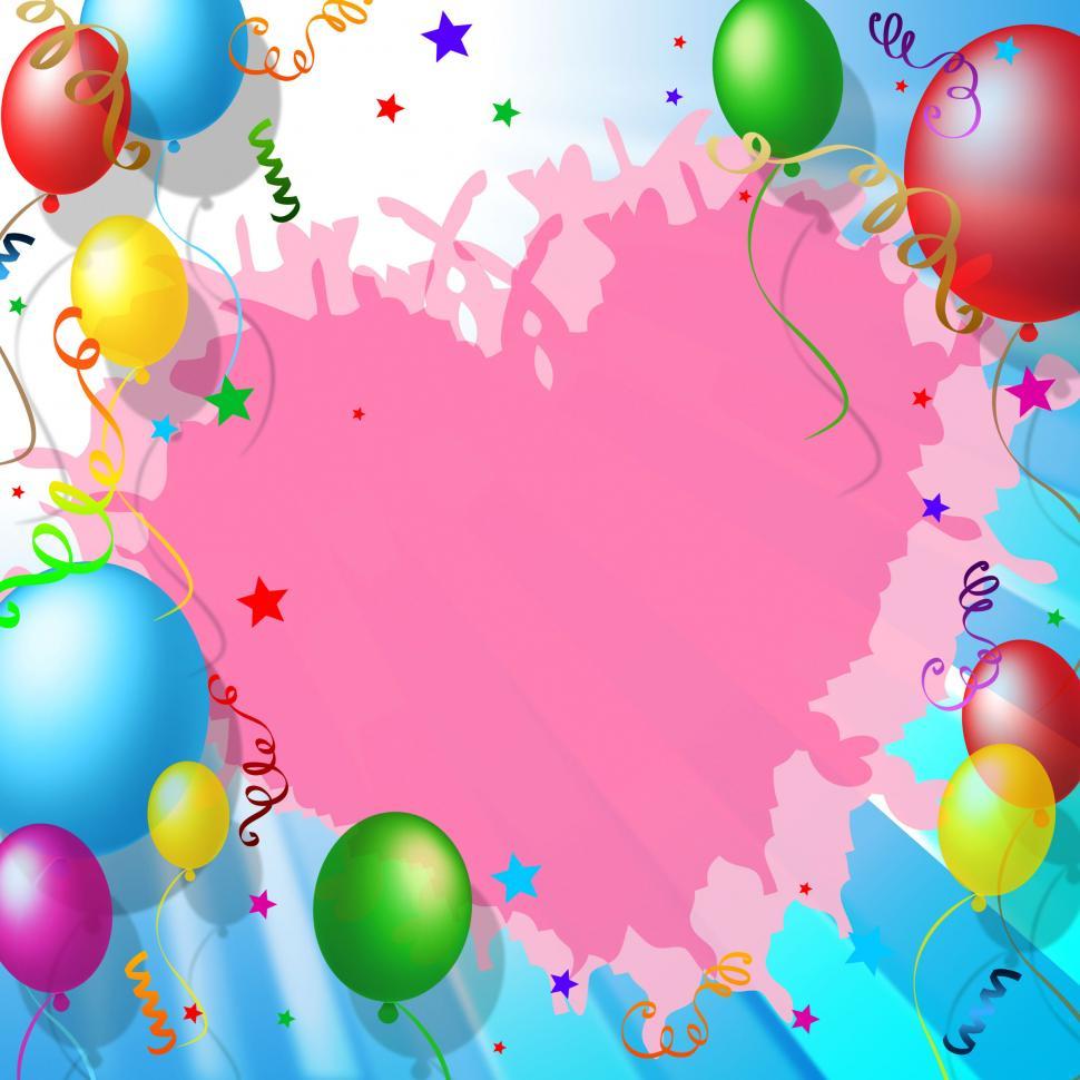 Free Image of Balloons Heart Shows Valentines Day And Bunch 