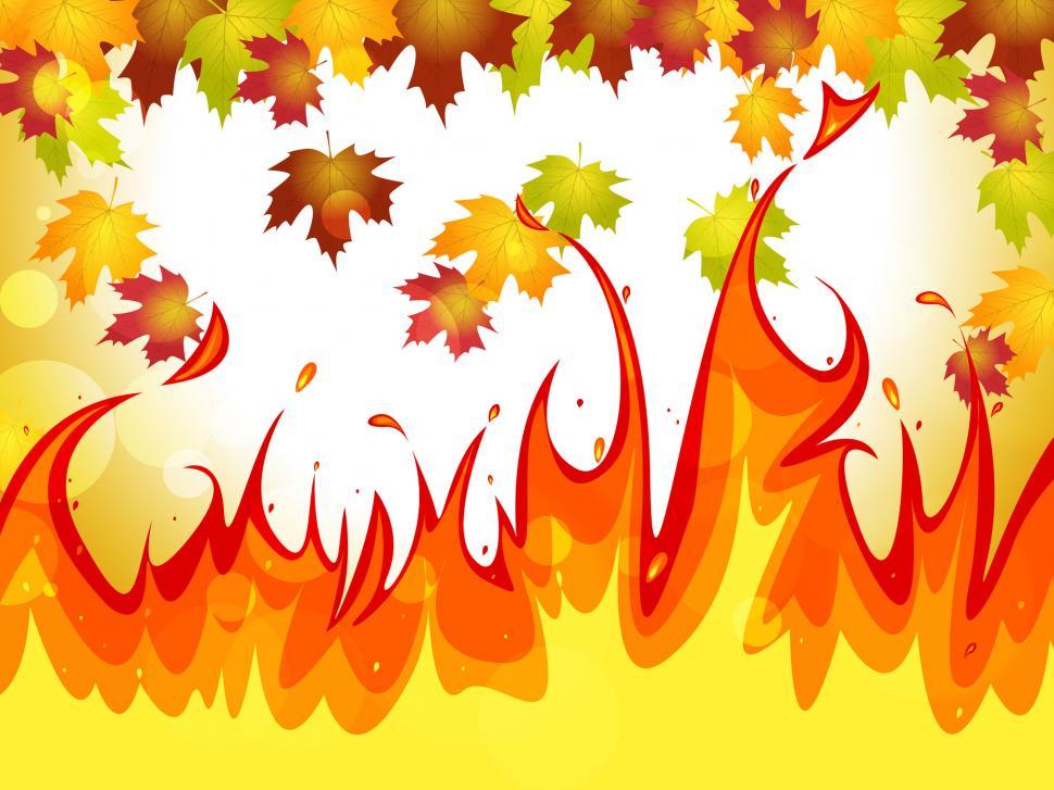 Free Image of Forest Fire Shows Text Space And Backgrounds 
