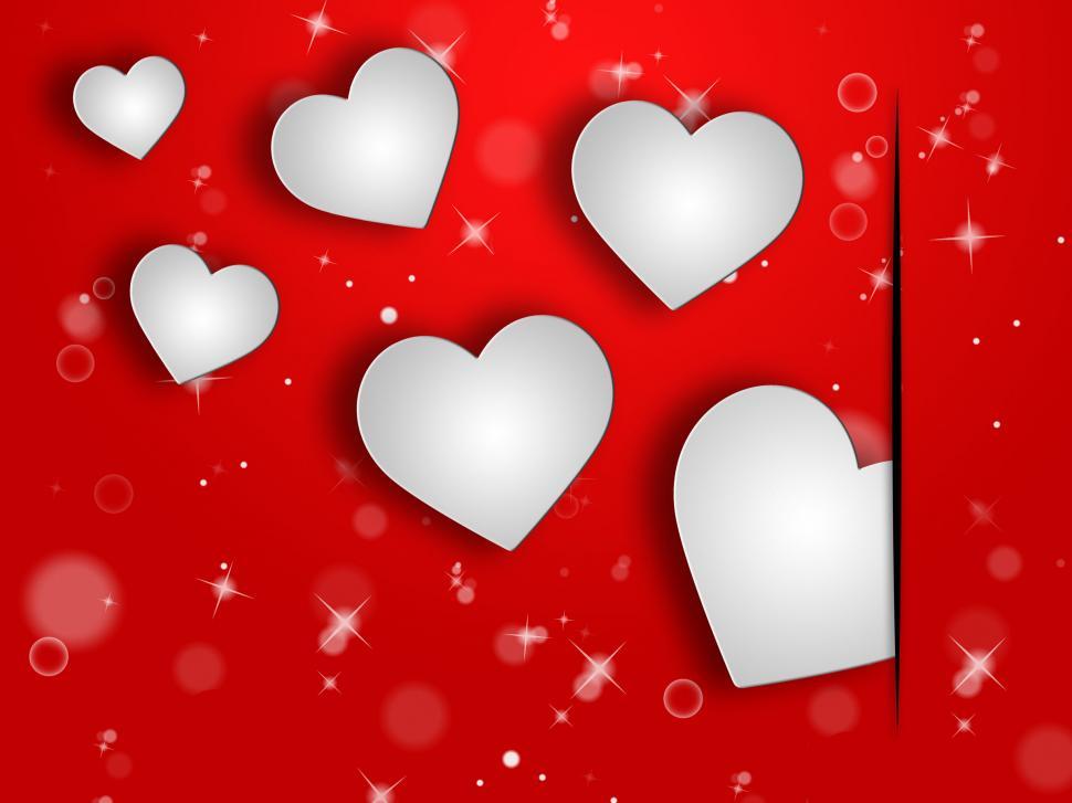 Free Image of Hearts Background Represents Valentines Day And Abstract 