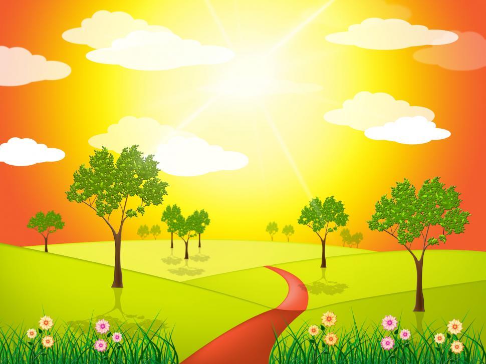 Free Image of Grass Countryside Indicates Solar Scene And Sunny 