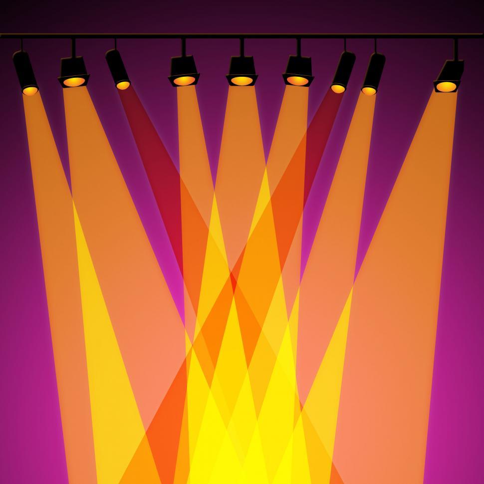 Free Image of Background Spotlight Represents Stage Lights And Abstract 