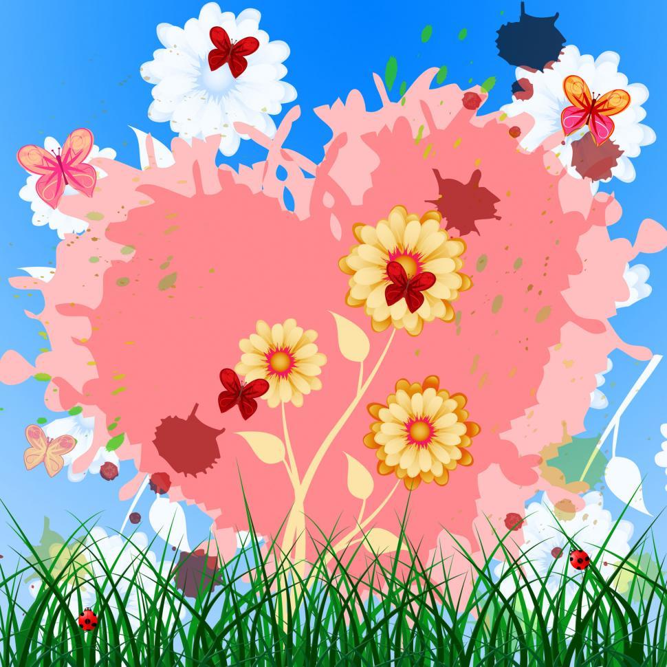 Free Image of Heart Floral Represents Valentine Day And Blooming 