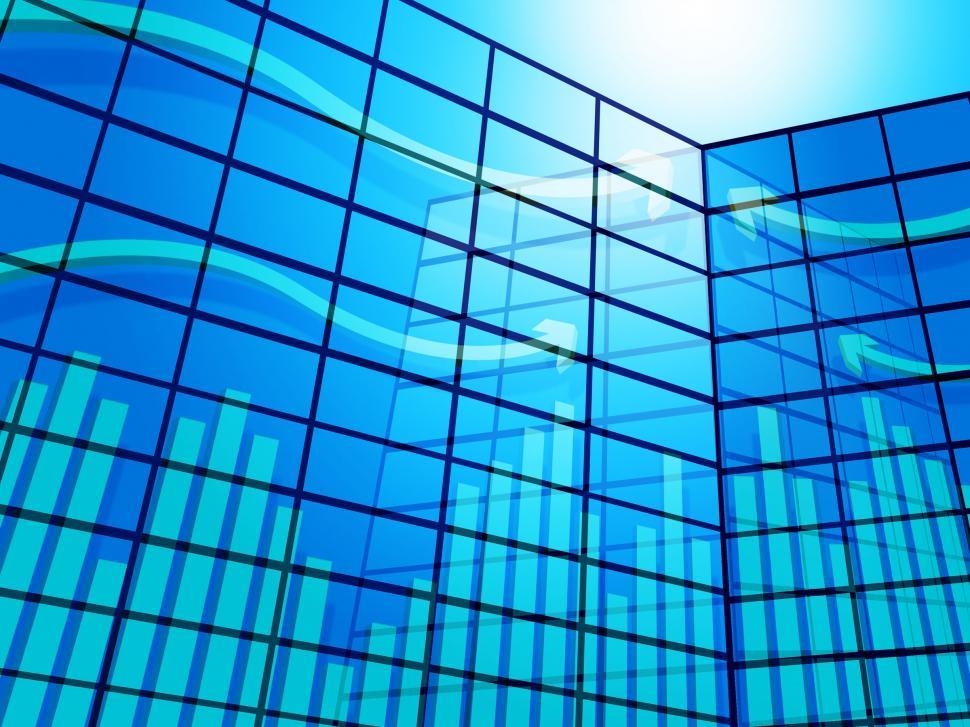 Free Image of Office Building Means Business Graph And Backdrop 