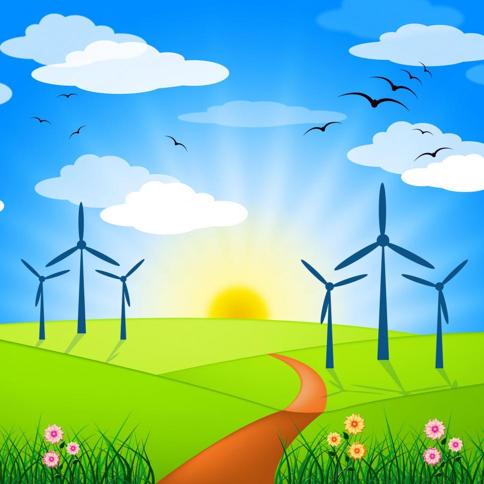 Free Image of Wind Power Represents Turbine Energy And Electricity 